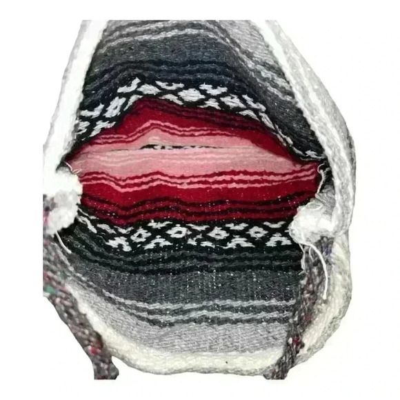 Mexican Woven Multicolor Crossbody Beach Purse Tote - Picture 5 of 6